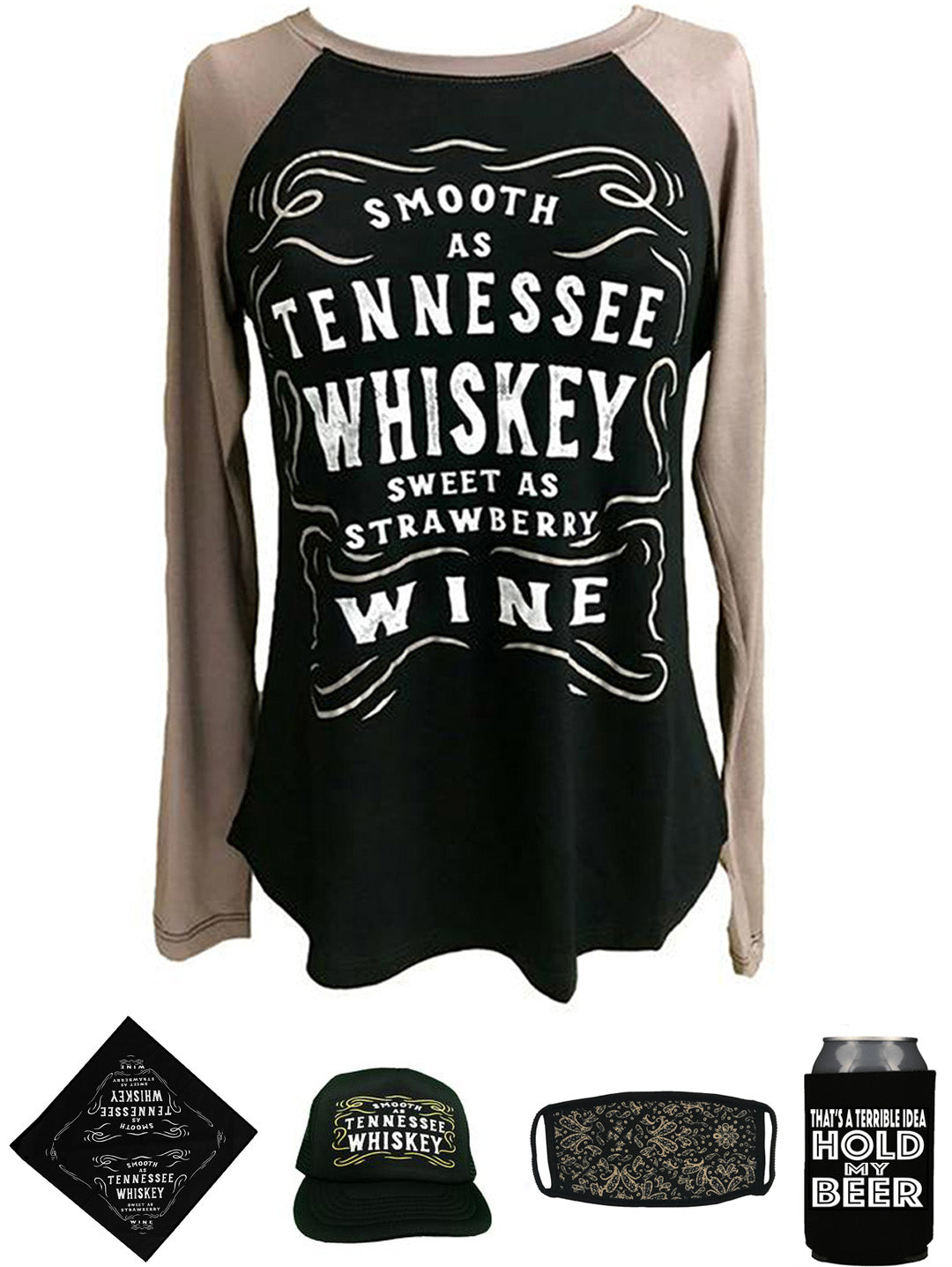SMOOTH AS TENNESSEE WHISKEY LONG SLEEVE RAGLAN-2